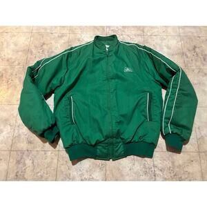 Vintage Pioneer Seed Jacket Holloway Green Insulated Medium USA